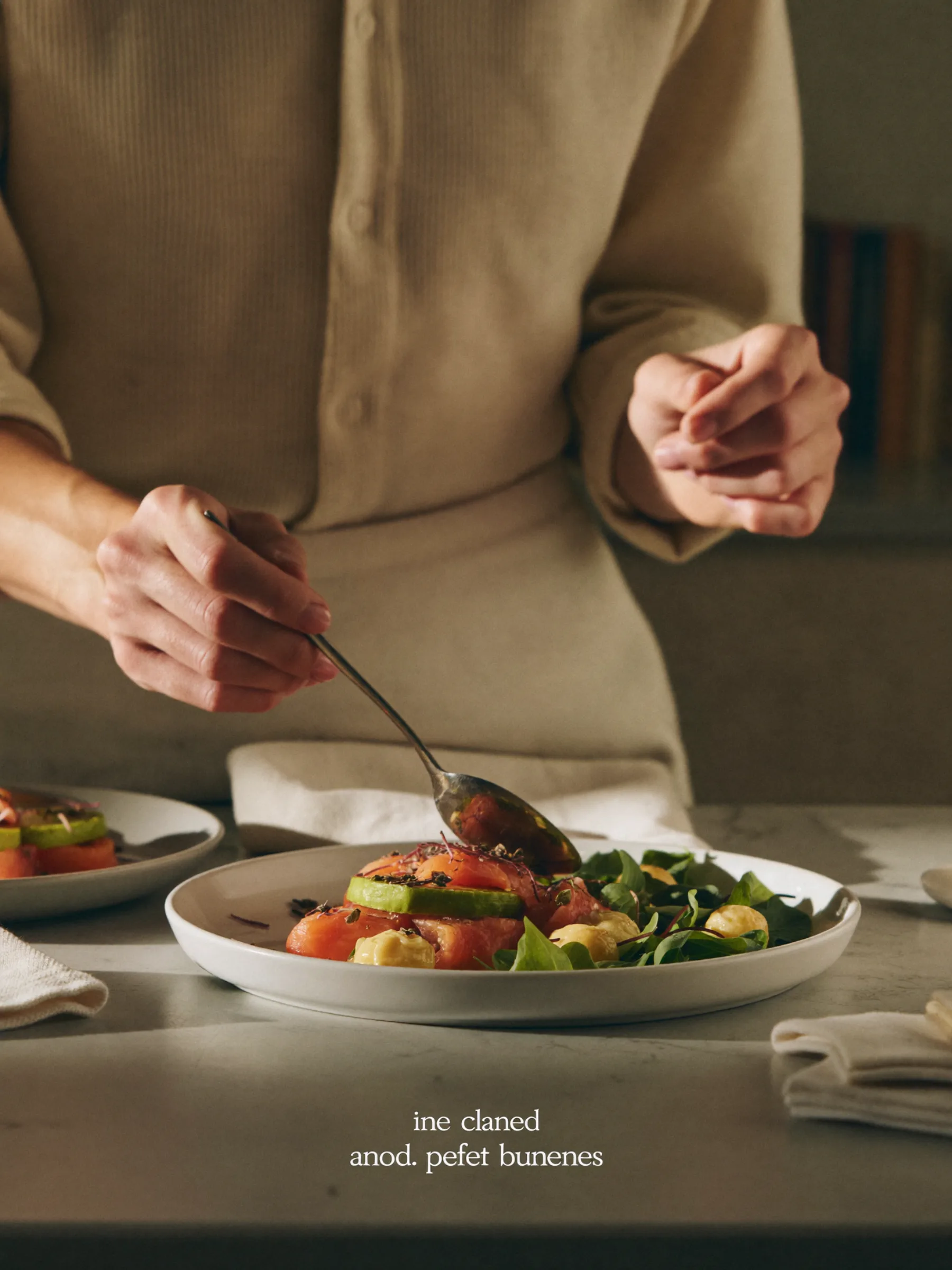 Herz-gesunde Mahlzeit in warmer Küche